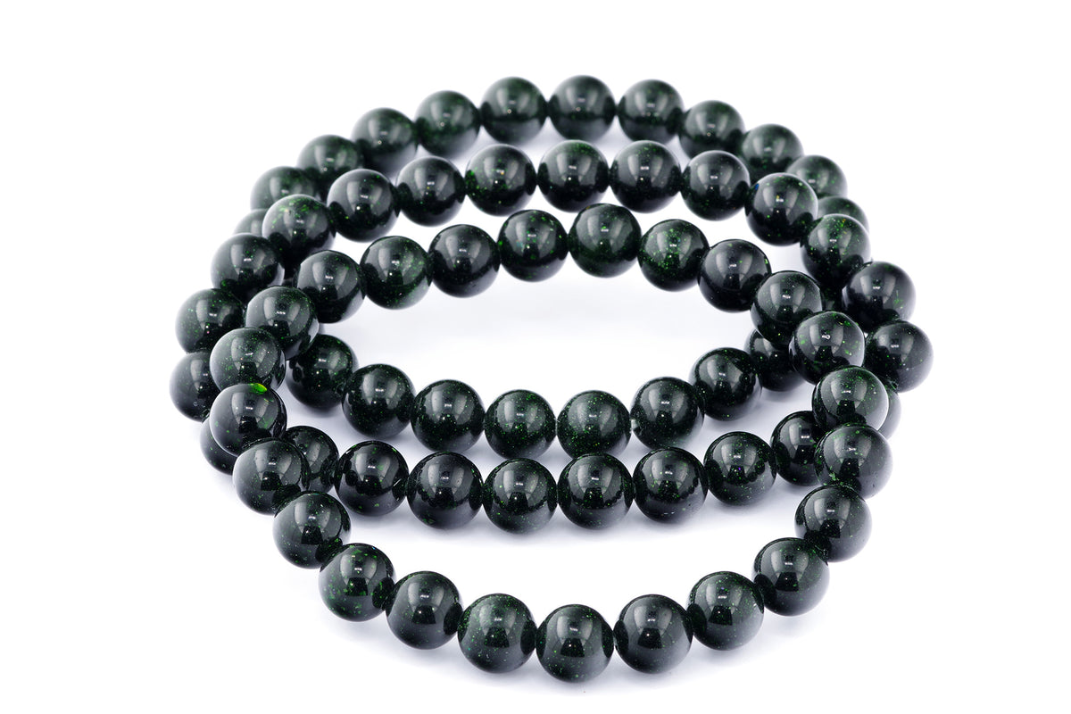 Grøn guldssten armbånd – 8mm