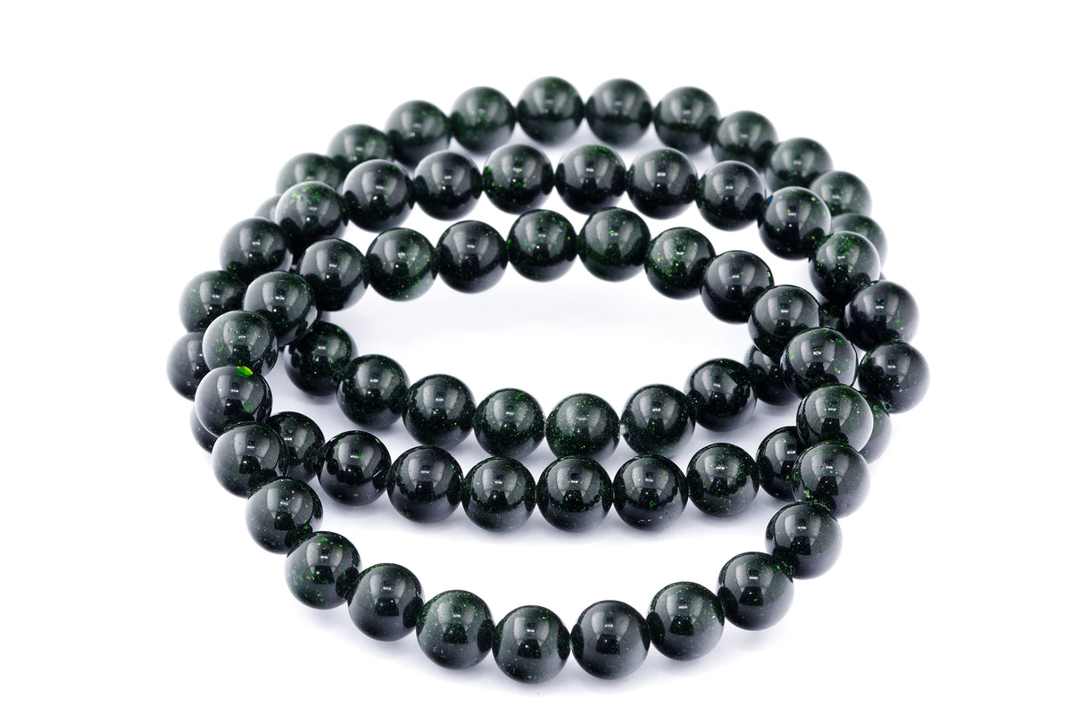 Grøn guldssten armbånd – 8mm