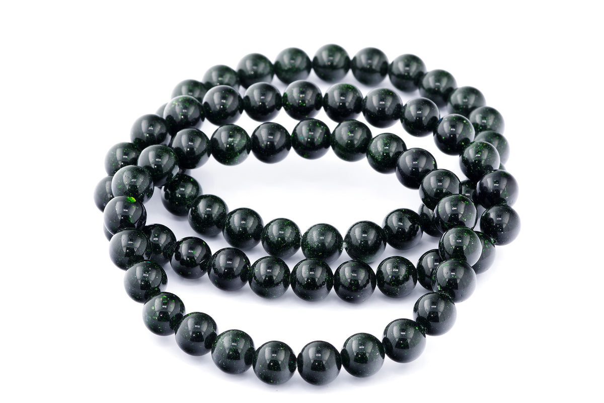 Grøn guldssten armbånd – 8mm