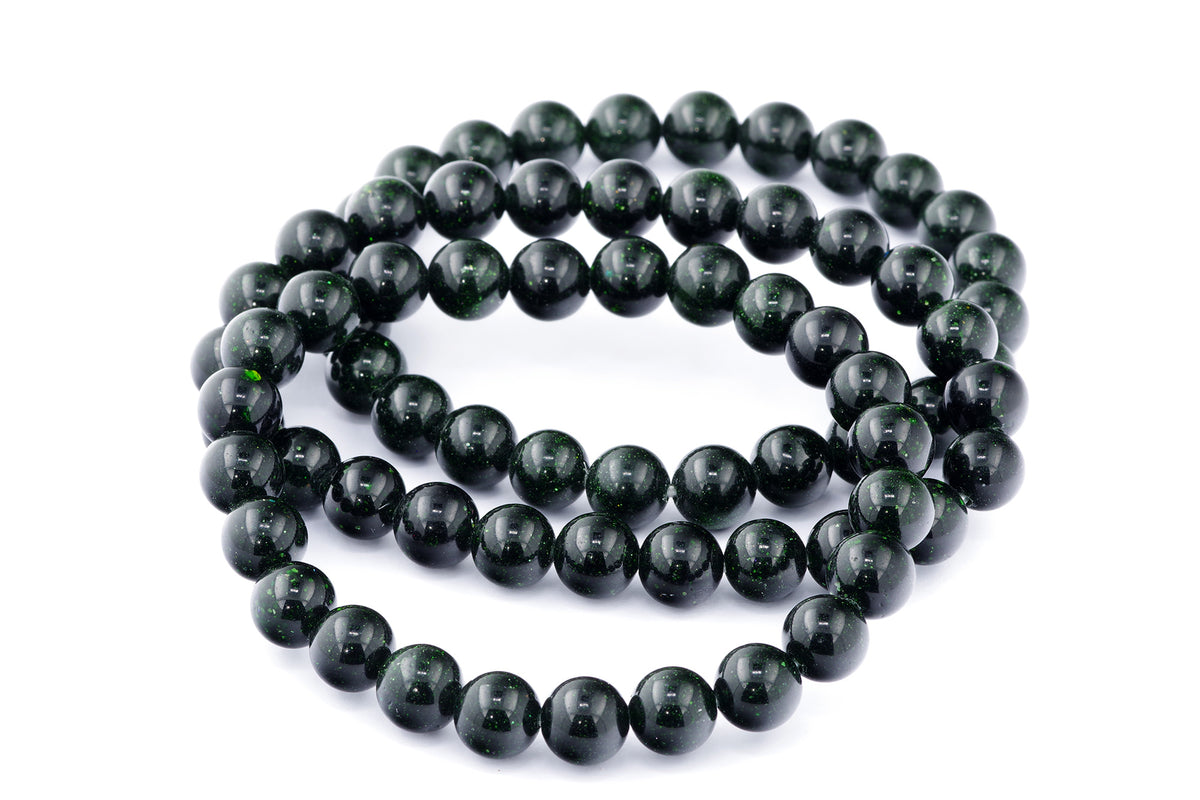 Grøn guldssten armbånd – 8mm