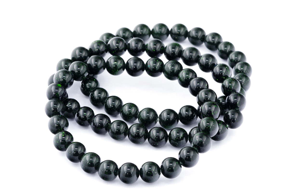 Grøn guldssten armbånd – 8mm