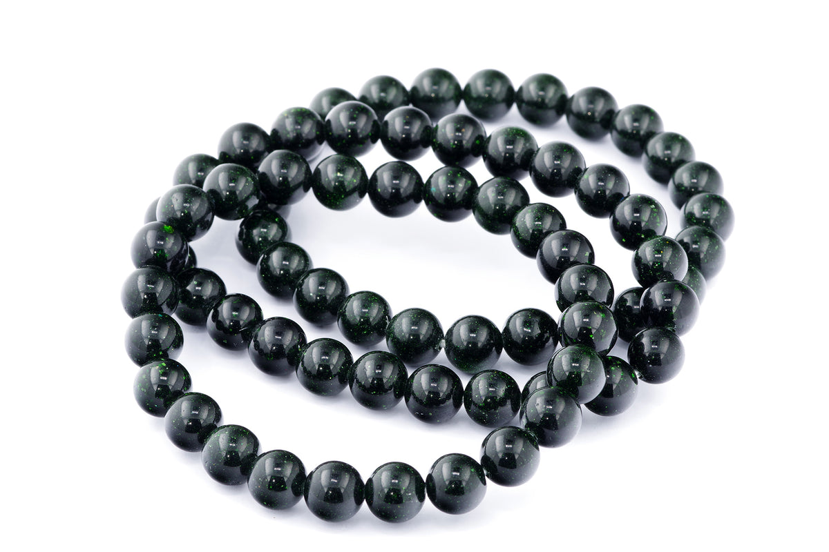Grøn guldssten armbånd – 8mm