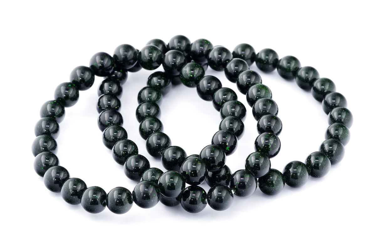 Grøn guldssten armbånd – 8mm