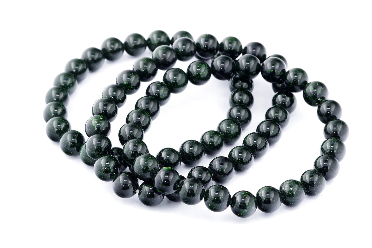 Grøn guldssten armbånd – 8mm