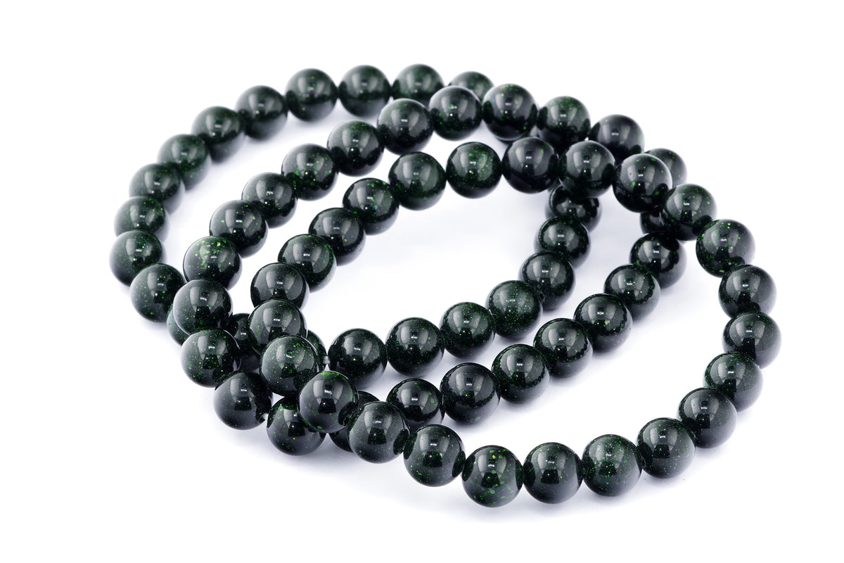 Grøn guldssten armbånd – 8mm