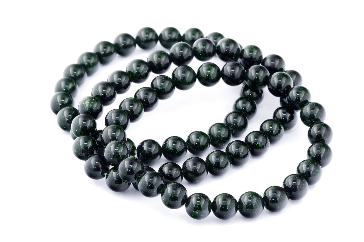 Grøn guldssten armbånd – 8mm
