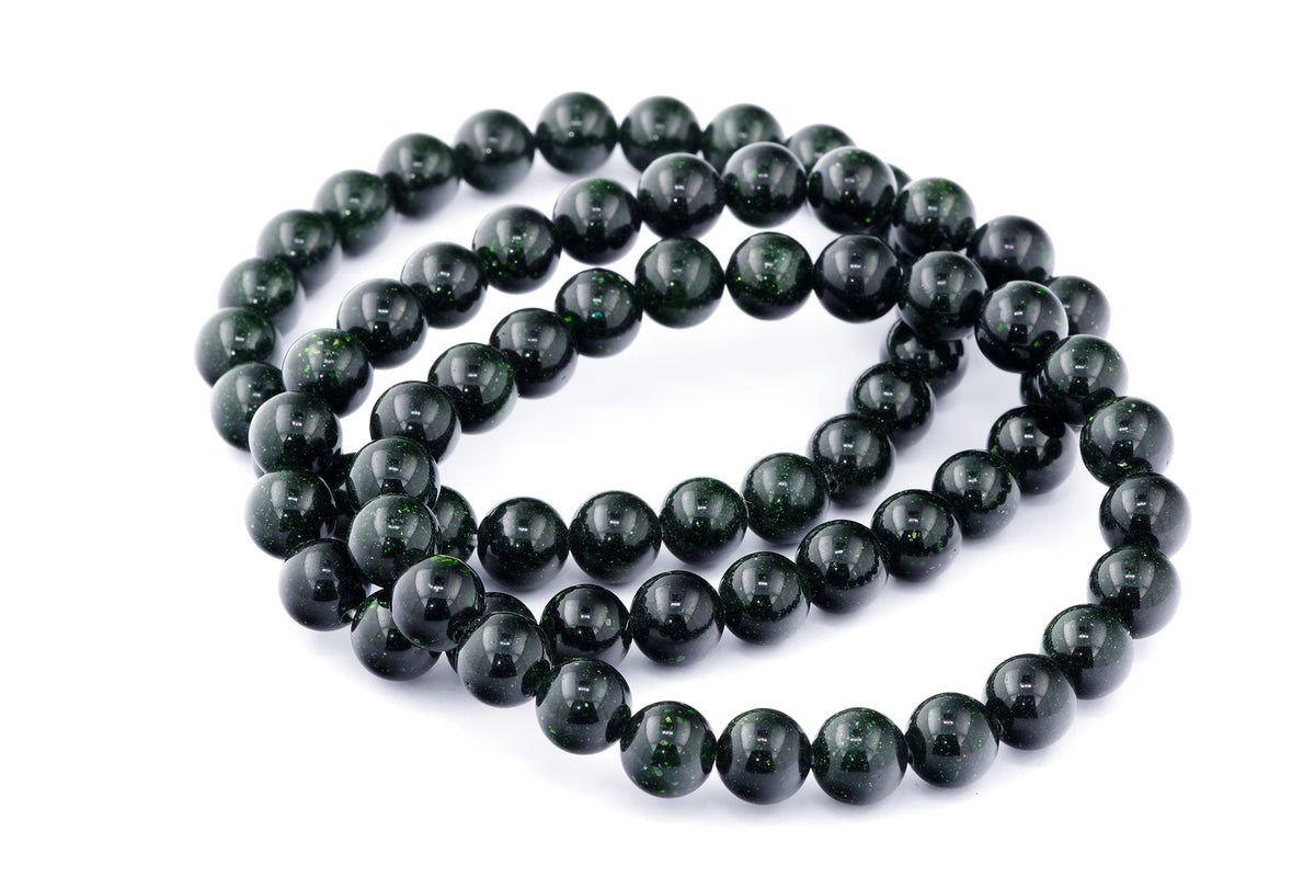 Grøn guldssten armbånd – 8mm