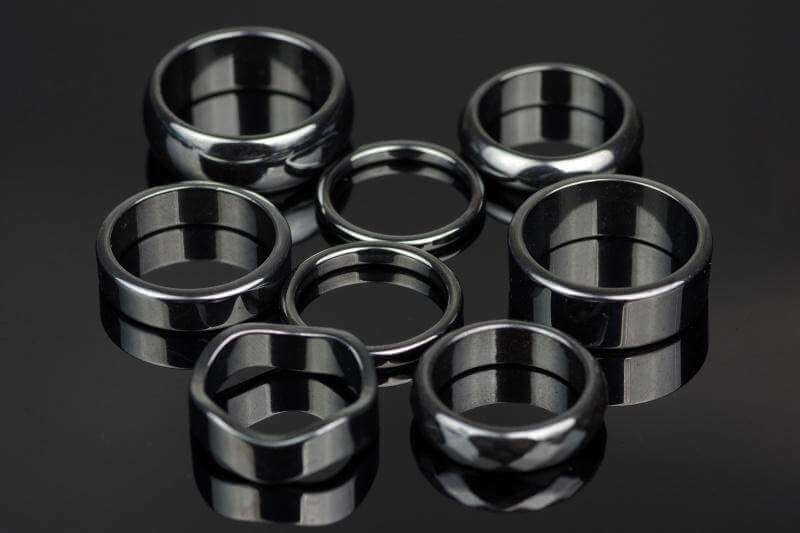 Hematitas žiedas – 9mm plokščias - www.Kristalai.eu