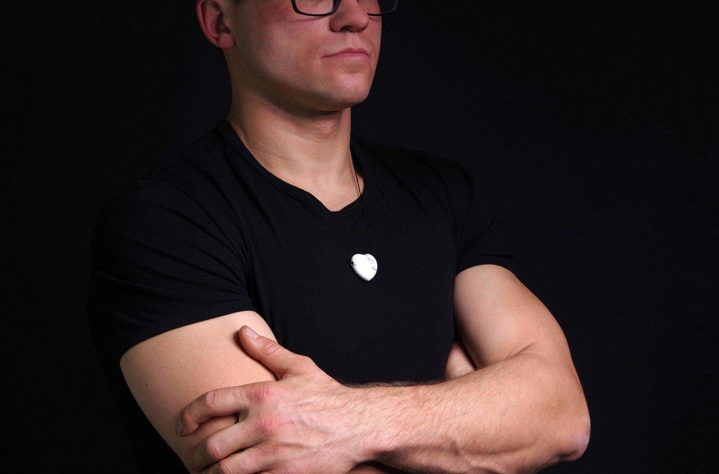 Houlitas pakabukas – Širdutė - www.Kristalai.eu