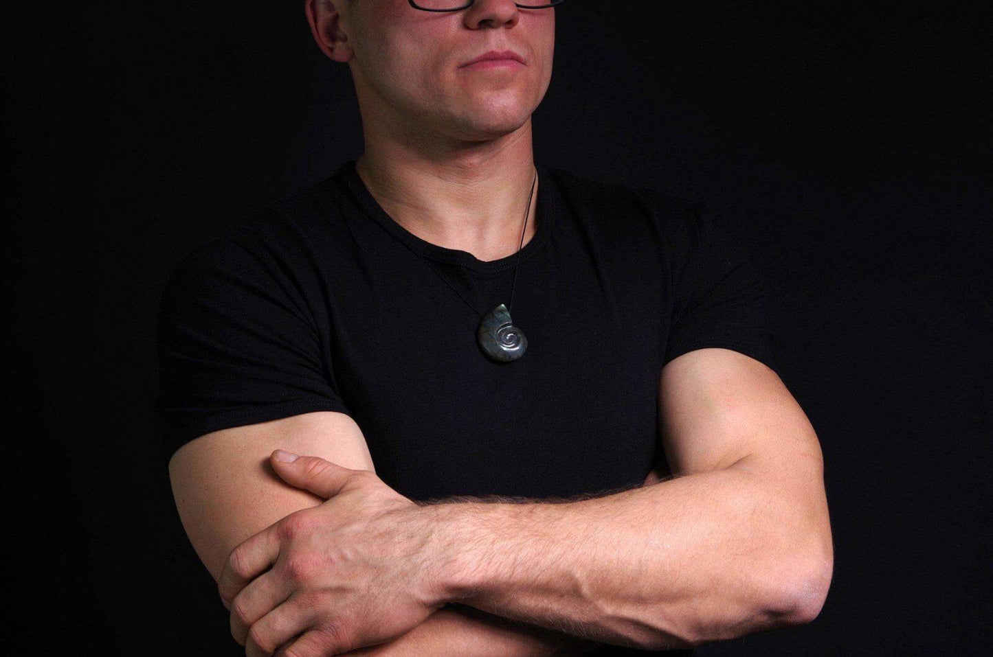 Labradoritas pakabukas Amonitas – Unikalūs - www.Kristalai.eu