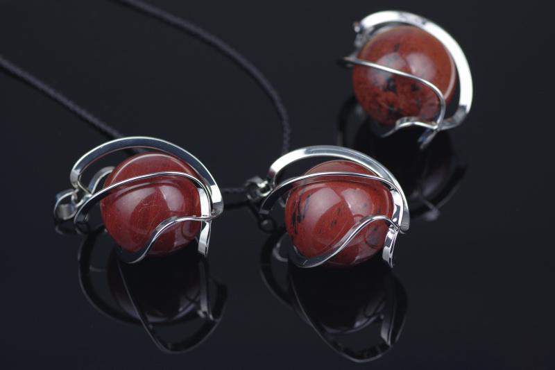 Mahagoninis obsidianas pakabukas sfera – 20mm - www.Kristalai.eu