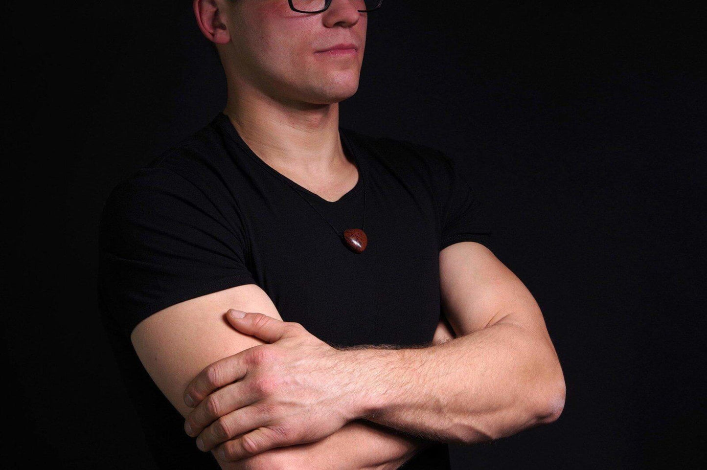 Mahagoninis obsidianas pakabukas – Širdutė - www.Kristalai.eu