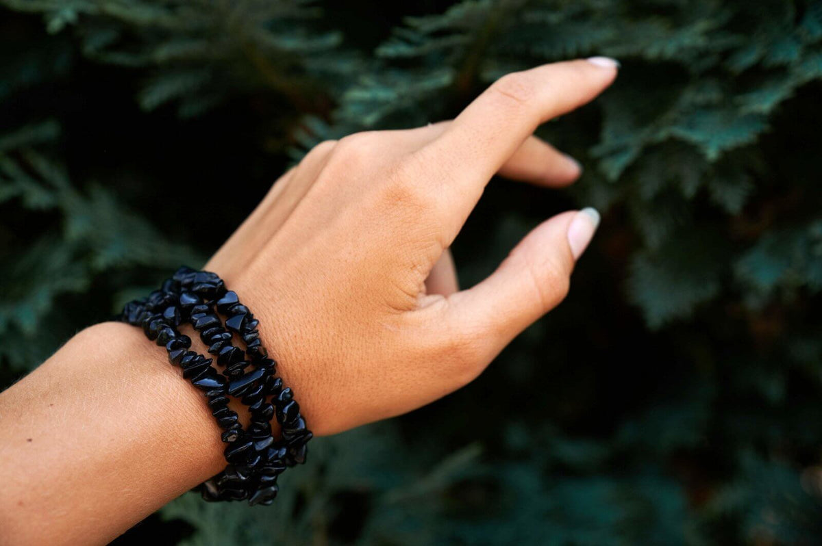 Obsidiano apyrankė – Čipsiukai - www.Kristalai.eu