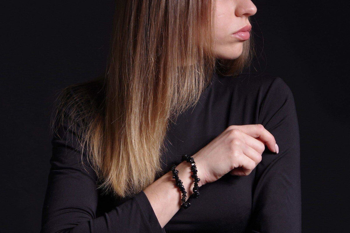 Obsidiano apyrankė – Čipsiukai - www.Kristalai.eu