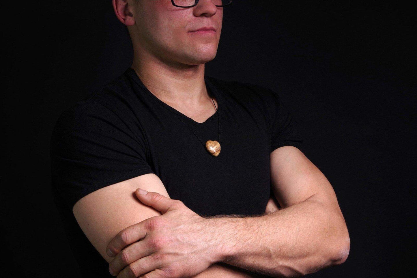 Paveikslinis jaspis pakabukas – Širdutė - www.Kristalai.eu