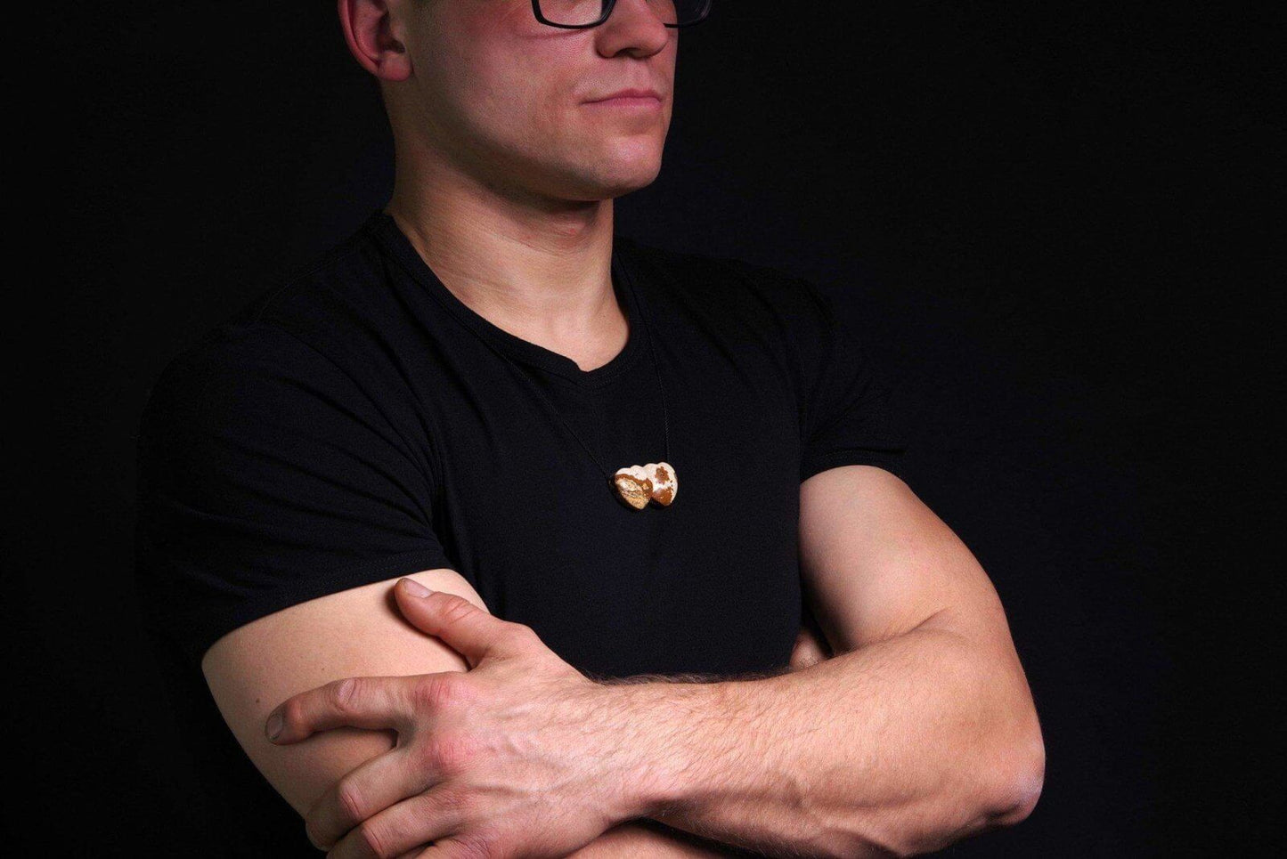 Paveikslinis jaspis pakabukas – Širdutės - www.Kristalai.eu