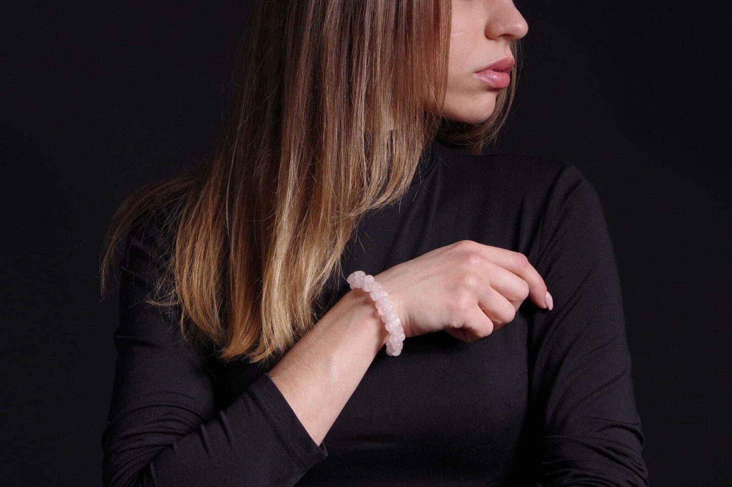 Rožinis kvarcas apyrankė – DNR - www.Kristalai.eu