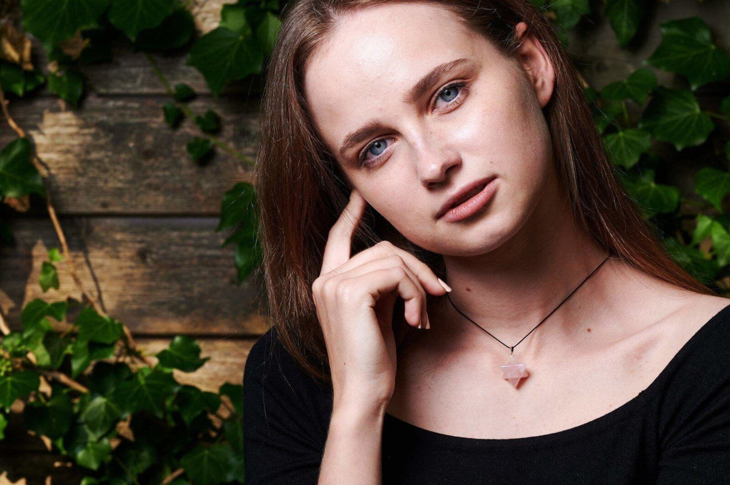 Rožinis kvarcas pakabukas – Merkabah - www.Kristalai.eu