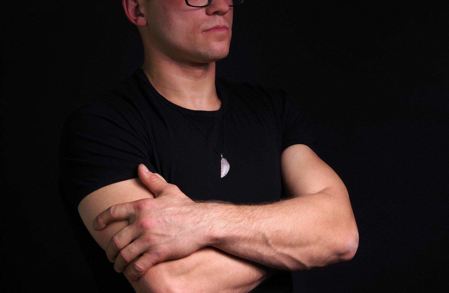 Rožinis kvarcas pakabukas – Sparnas - www.Kristalai.eu