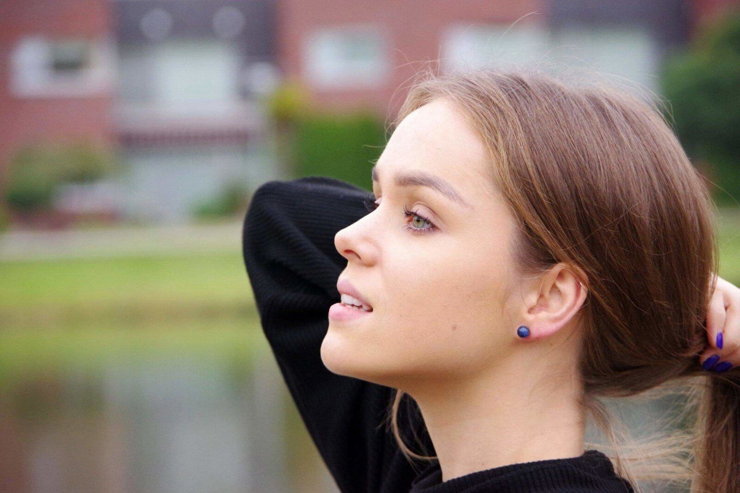 Sodalitas auskarai – 8mm - www.Kristalai.eu