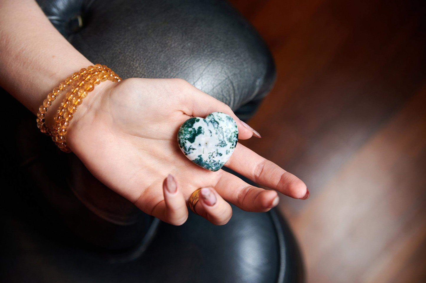 Medžio agatas – Širdis - www.Kristalai.eu