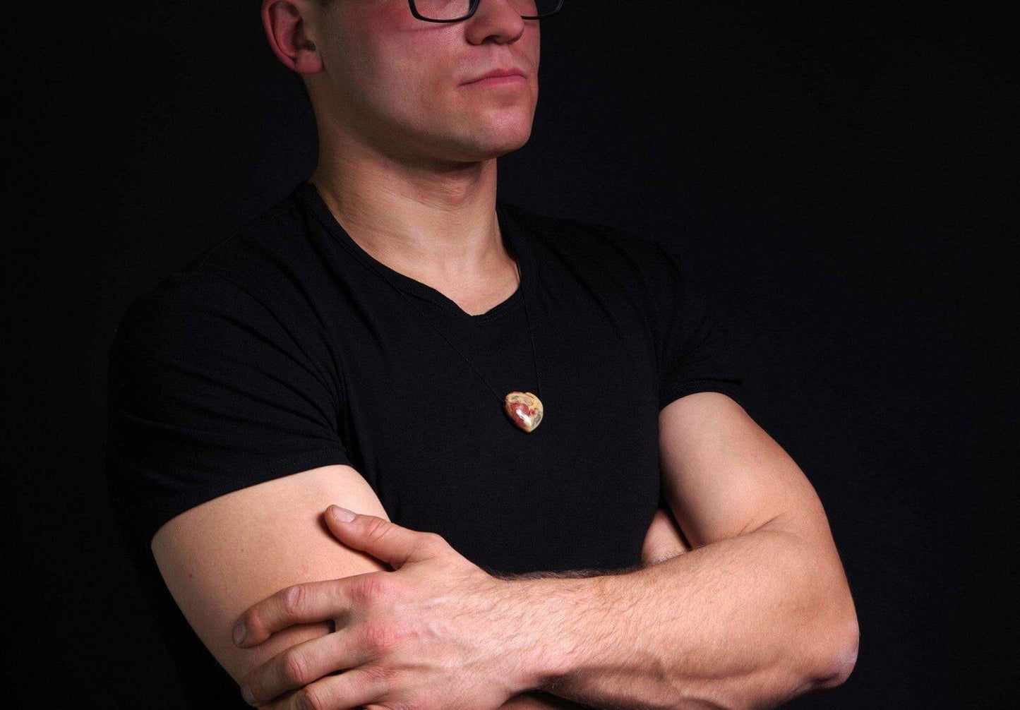 Ypatingų nėrinių agatas pakabukas – Širdutė - www.Kristalai.eu