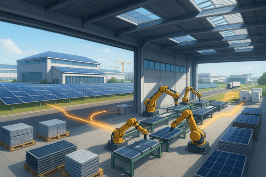 Saulė kaip sėklinė gamykla — moduliai, kurie pastato kitą gamyklą