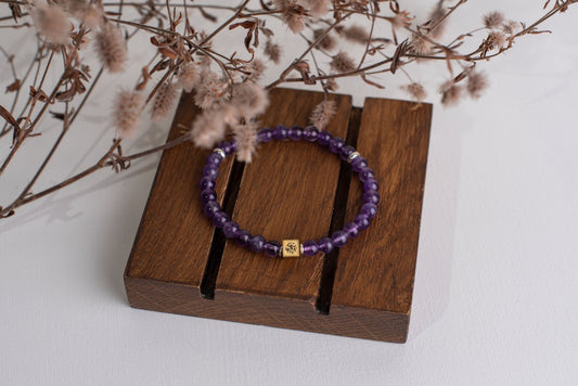 Ametistas apyrankė – 925 sidabras - 6mm - www.Kristalai.eu