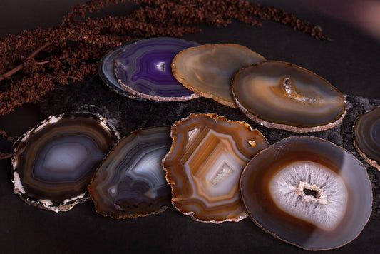 Agatas plokštelė – 11-18cm - www.Kristalai.eu