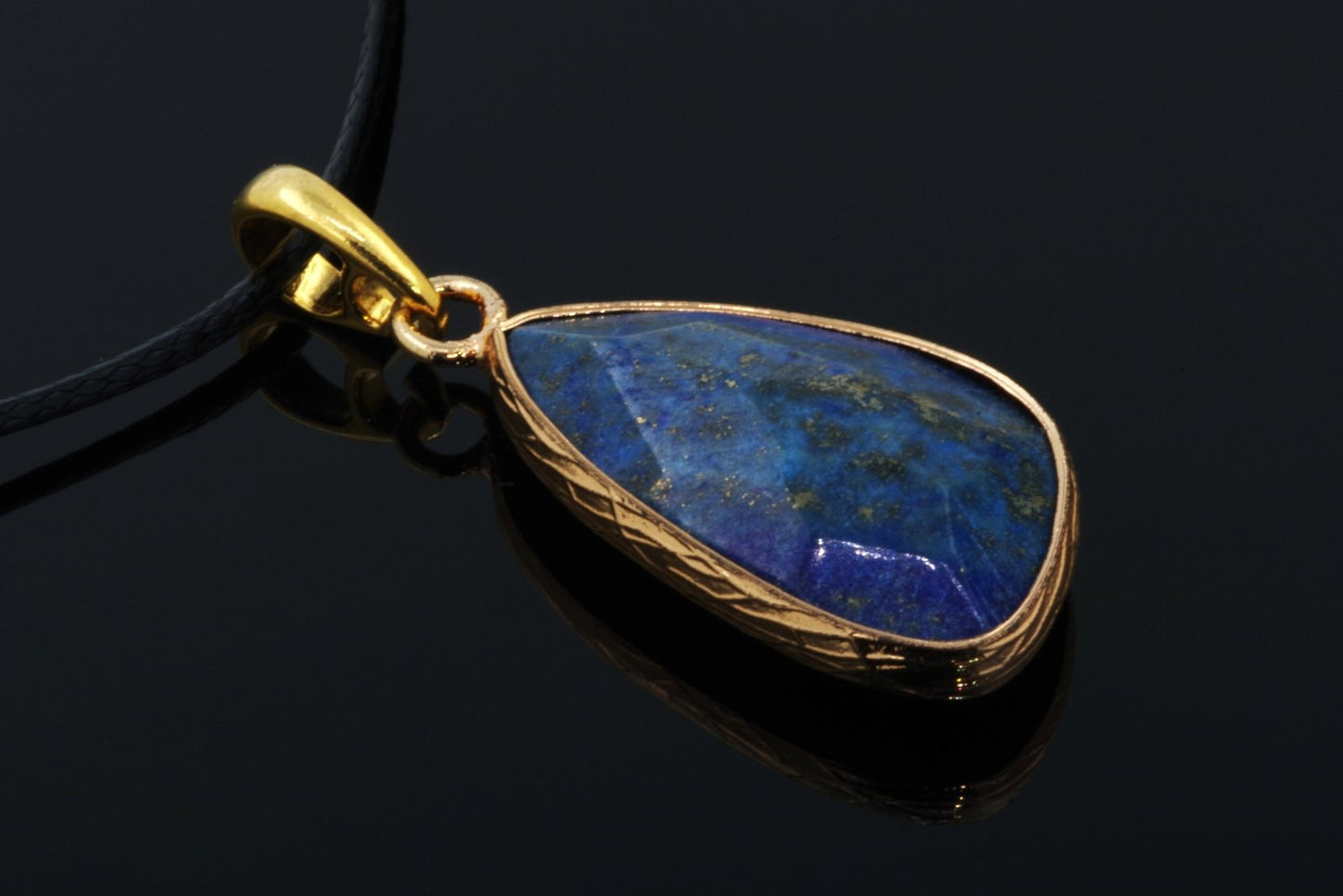 Lazuritas Laisva forma – paauksuotas 925 sidabras - www.Kristalai.eu