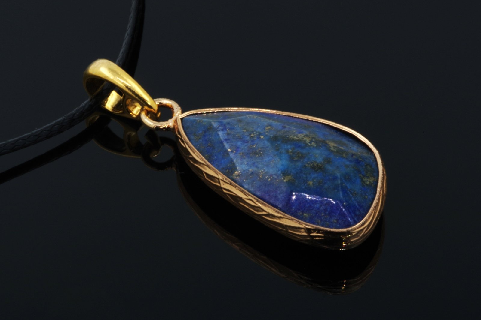 Lazuritas Laisva forma – paauksuotas 925 sidabras - www.Kristalai.eu