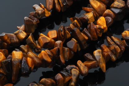 Tigro akies karoliai – Čipsiukai 45cm - www.Kristalai.eu