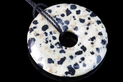 Dalmantino jaspis pakabukas – Diskas 30mm - www.Kristalai.eu