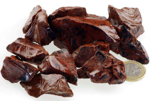 Mahagoninis obsidianas – neapdirbtas - www.Kristalai.eu