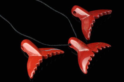 Raudonas jaspis pakabukas – Delfino uodega - www.Kristalai.eu