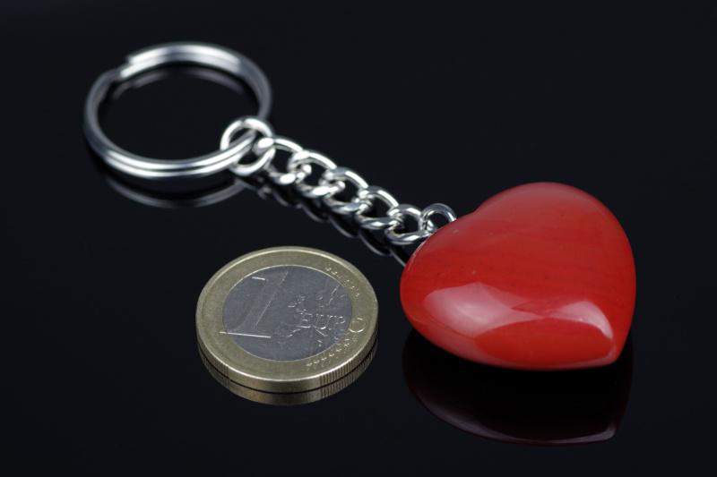 Raudonas jaspis raktų pakabukas – Širdis - www.Kristalai.eu