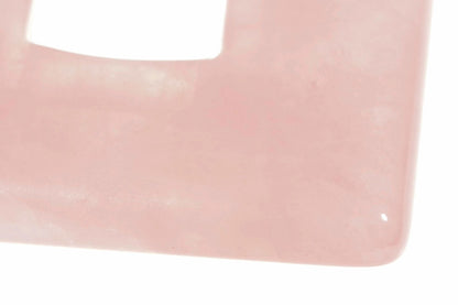 Rožinis kvarcas pakabukas – Rombas 35mm - www.Kristalai.eu