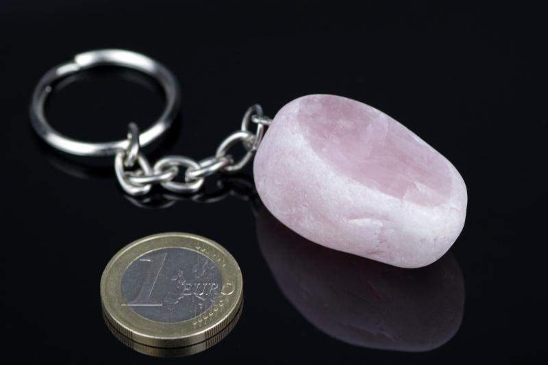 Rožinis kvarcas raktų pakabukas – Langelis - www.Kristalai.eu