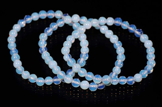 Stiklinis opalas apyrankė – 6mm - www.Kristalai.eu