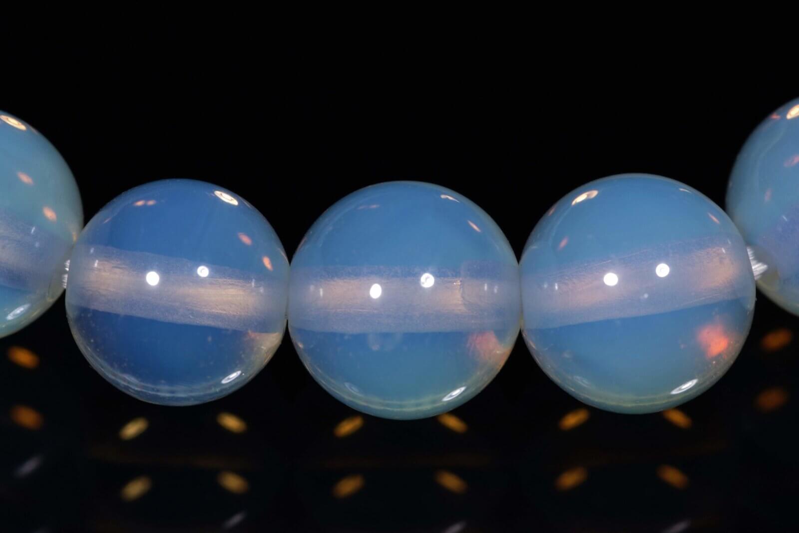 Stiklinis opalas apyrankė – 8mm - www.Kristalai.eu